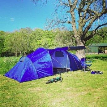 putting up tents at BPI